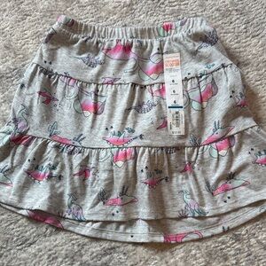 Jumping Beans Gray and Pink Whale Skort